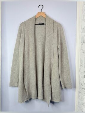 Hawick Cashmere of Scotland heater gray open sweater size L